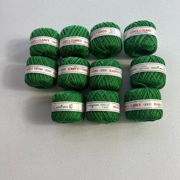 Coats & Clark's Thread Pearl Cotton Size 5 11 Rolls Of 50 Yards Hunter's Green - Picture 1 of 8